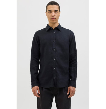Jack & Jones linen shirt in Black