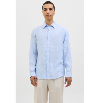 Jack & Jones linen shirt in Light Blue