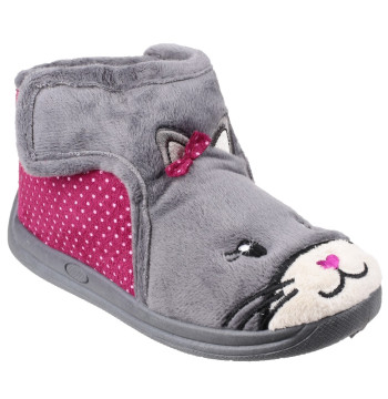 Kitty Touch Fastening Bootie Slipper